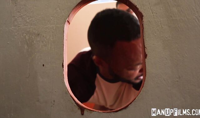 ManUpFilms - Draven Navarro with muscled Dillon punching balls