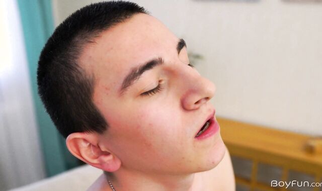 BoyFun - Smooth-Shaven Stone spunk load in denim jeans