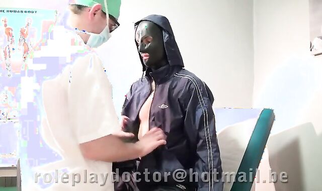 Fetish Patient In Glossy Nylon Rain Wear