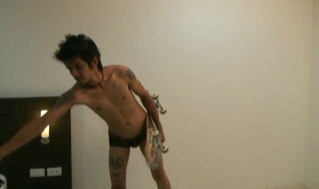 GayAsianNetwork - Cock-Squeezing skater need real screw-out