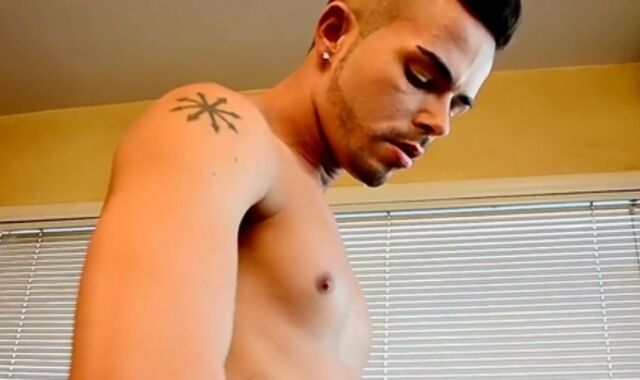 FetishMen: Turkish Turk Mason in denim jeans jizm shot on sofa