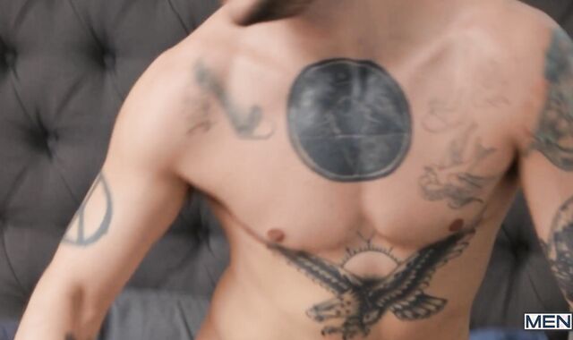 FELLOWS - Transsexual Tommy Tanner ripped up by humungous stud meat man