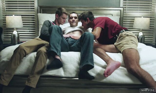 Stepbrothers Contest For Andrew Miller's First-Ever-Ever Bum Plumb in Taboo 3 Way - DisruptiveFilms