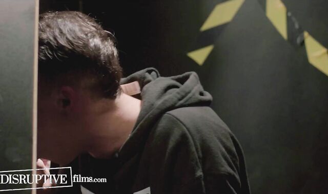 Lovemaking Bar Janitor Finds Surprise When Cleaning Gloryhole - Des Irez, Mason Lear - DisruptiveFilms