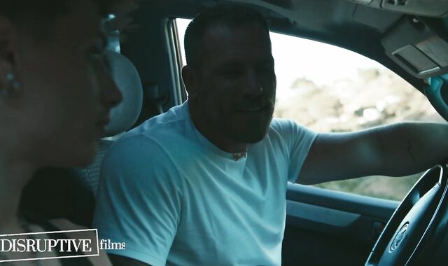 Queer Hitchhiker Picked Up & Pummeled For Ride Home By Muscle Teddy - DisruptiveFilms