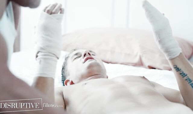 Helpful Step-Father Assists Injured Son-In-Law in Showering & Getting Off - DisruptiveFilms