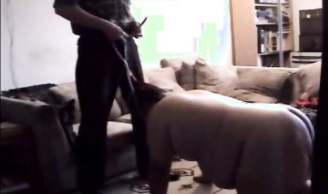 A Fat Bear Slave is collared and leashed chained and fucked in Toronto