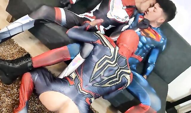 big fellow-meat Superheroes without a protection trio