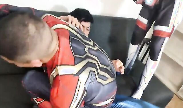 big fellow-meat Superheroes without a protection trio