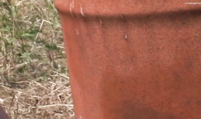 wet Outdoor Urinating, rump slurping & tearing up