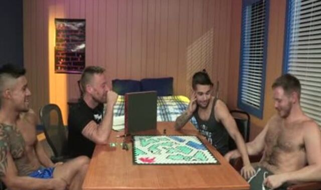 Muscle Unshaved Guy Flip Flop With pop-shot