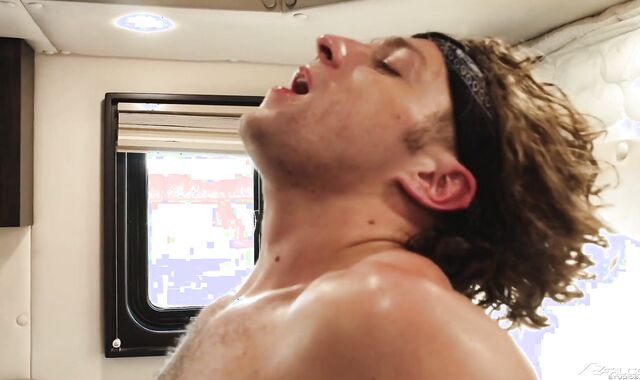 Falcon Studios: Hairy Ricky Larkin faggot tongue kissing video