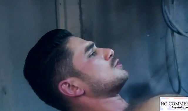 Faggot tears up with phat spunk-pump boy