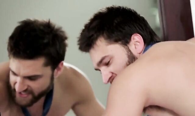 homo Tailor Comes Over To Welcome His Behind Crammed With Some admirable Wide man rod