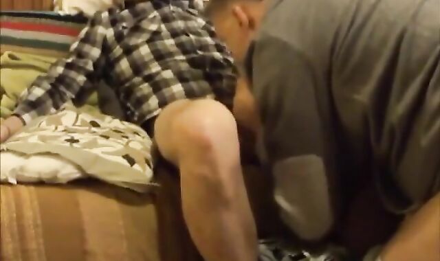 Beared daddy jism In His ally face hole