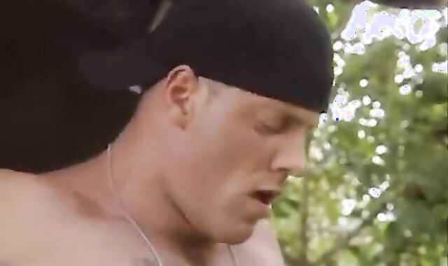 Lad fellow group bang-out in the farm