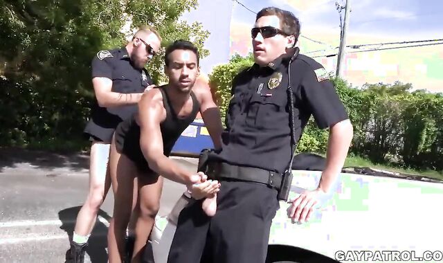 Criminal Perp And two insatiable Cops