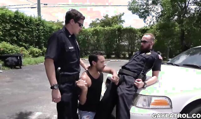 Criminal Perp And two insatiable Cops