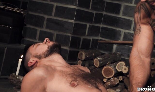 Bromo - Tatted european bear John D needs love glove-free-for-all jism shot