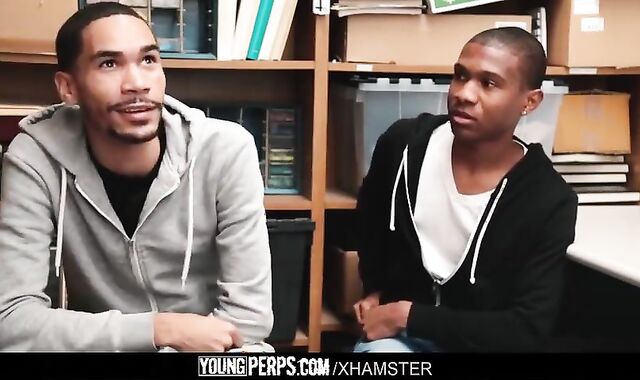 black Suspended Mall Cop Barebacks two youthful Shoplifting Per