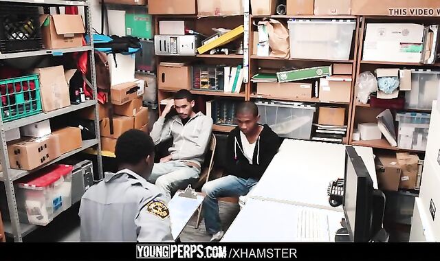black Suspended Mall Cop Barebacks two youthful Shoplifting Per