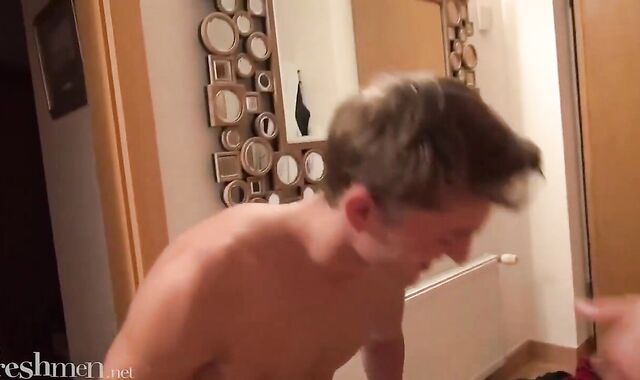 Freshmen Jamie Durrell And Jarrod Lanvin wet