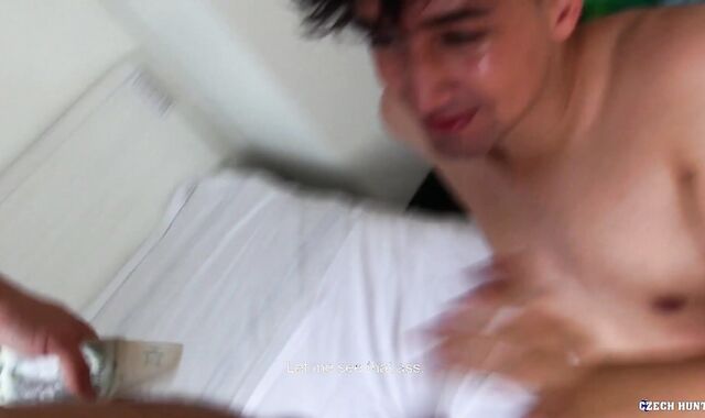 CzechHunter: Chocolate-Colored hair youthful twunk loves greatly rear end bang