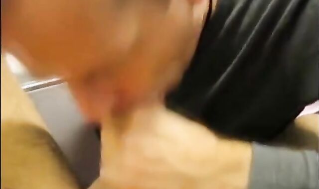 Daddy Sucks Straight Younger Guy's Cock and Swallows Cum