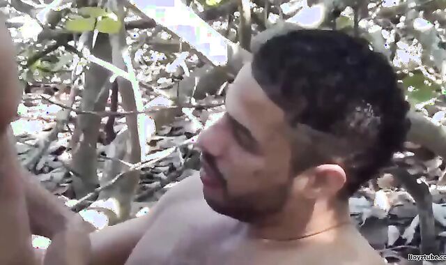 2 Latinos ravaging in nature's garment In Nature