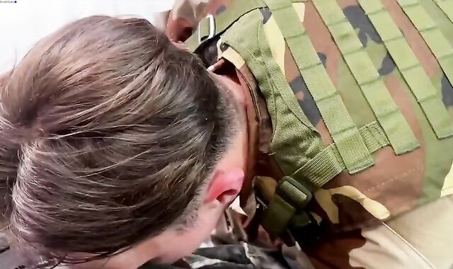 humongous salami Of A Military dude Opened His Innards