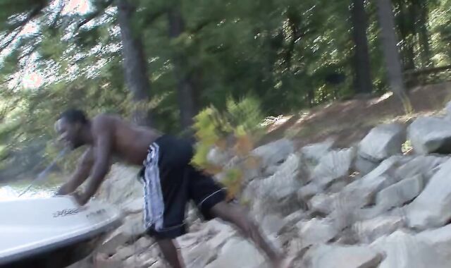 3 way dark-hued teenies ravaging stripped In Nature