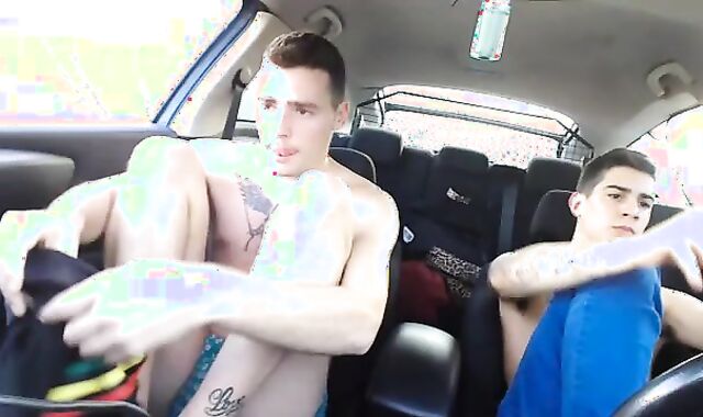 2 boys In Truck jizz In cornhole