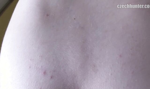 Czech teenager with lusty blondie hair bangs in a park