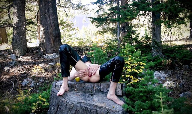 smashing My humungous ten-Pounder Into My Own donk In The Woods For A delight Day Of Self-pounding Myself sans a condom Till I Internal cumshot.