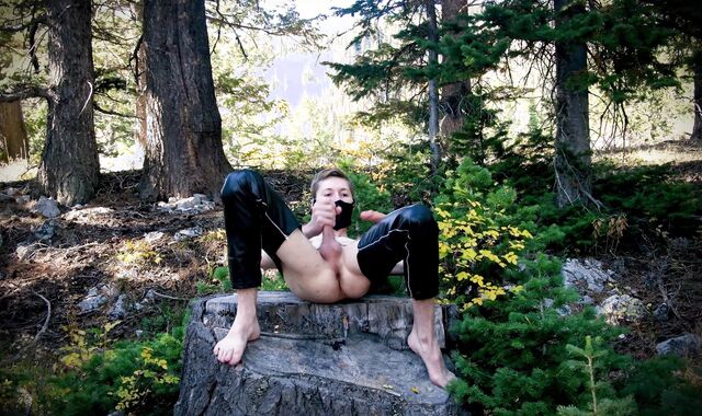 smashing My humungous ten-Pounder Into My Own donk In The Woods For A delight Day Of Self-pounding Myself sans a condom Till I Internal cumshot.