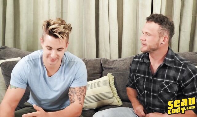 SeanCody: Sean in tandem with Nikolai deep throat