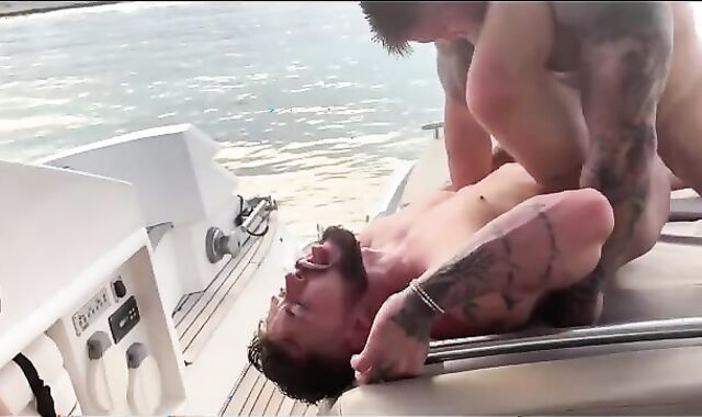 Getting romped By two Hairy men In A Boat