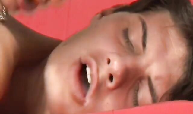 A red couch. A bare man sausage. A pipe-squashing dark-skinned-eye.