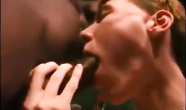 White youngster nails dark man