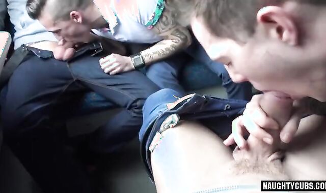 uber-adorable homosexual rubber-free-for-all And Facial cumshot