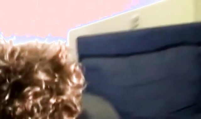 two paramours wet in sofa with music toying