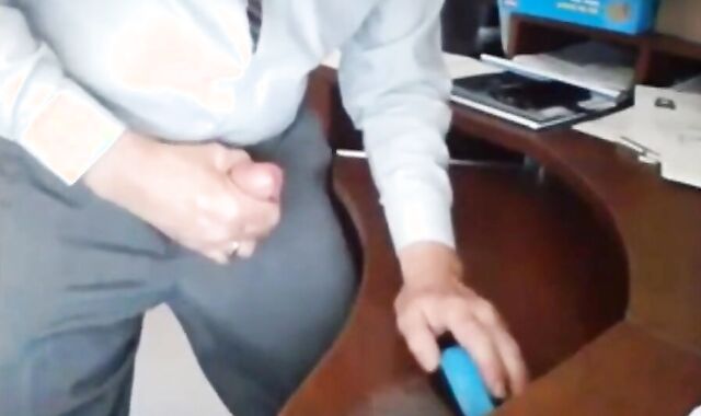 Grandpa in Suit Masturbating