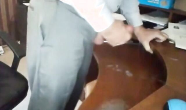 Grandpa in Suit Masturbating