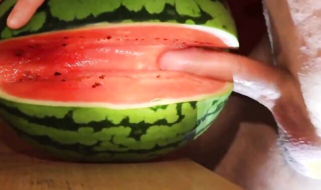 fruit fuck and self swallow - the best comes after cumming