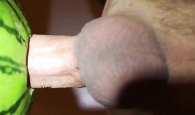 fruit fuck and self swallow - the best comes after cumming