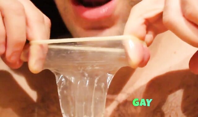 fruit fuck and self swallow - the best comes after cumming