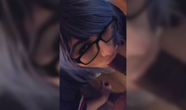 BBC cums in mouth of white sissy fag