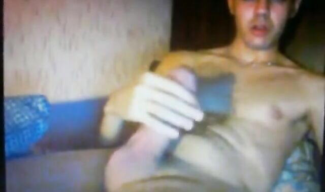 smooth turkish guy wanking huge thick cock on cam