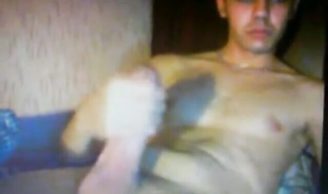 smooth turkish guy wanking huge thick cock on cam