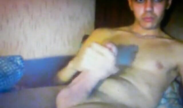 smooth turkish guy wanking huge thick cock on cam